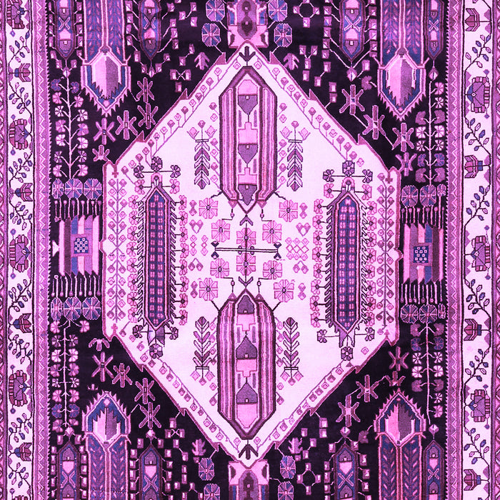 Machine Washable Persian Purple Traditional Area Rugs, wshtr2959pur