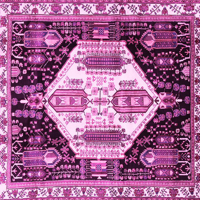 Square Persian Pink Traditional Rug, tr2959pnk