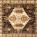 Square Persian Brown Traditional Rug, tr2959brn