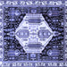 Square Persian Blue Traditional Rug, tr2959blu