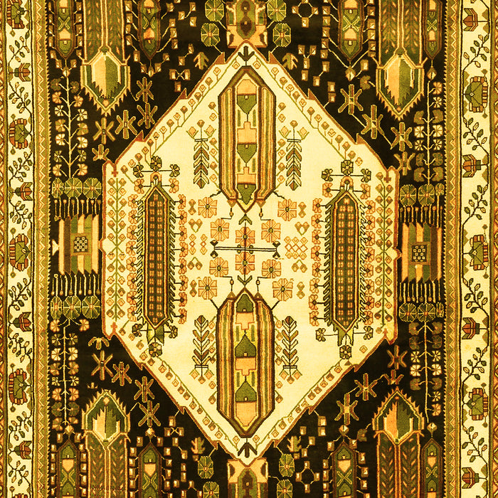Machine Washable Persian Yellow Traditional Rug, wshtr2959yw