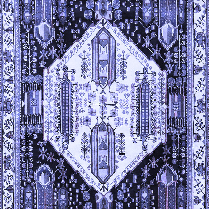 Machine Washable Persian Blue Traditional Rug, wshtr2959blu
