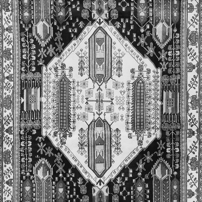 Serging Thickness of Machine Washable Persian Gray Traditional Rug, wshtr2959gry