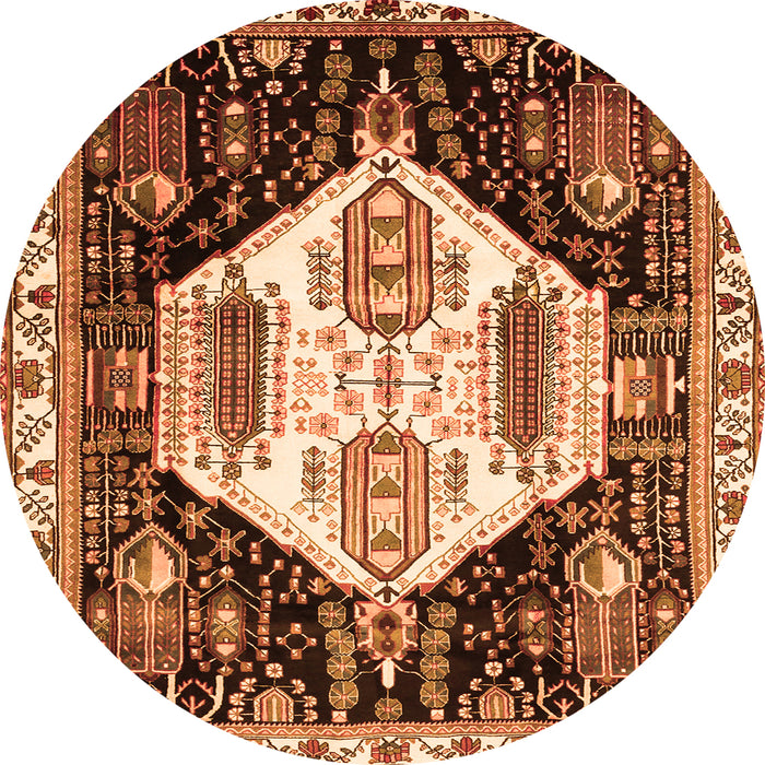 Square Persian Orange Traditional Rug, tr2959org