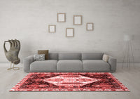 Machine Washable Persian Red Traditional Rug, wshtr2959red