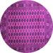 Round Southwestern Purple Country Rug, tr295pur