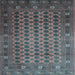 Square Southwestern Light Blue Country Rug, tr295lblu