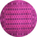 Round Southwestern Pink Country Rug, tr295pnk