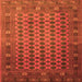 Serging Thickness of Southwestern Orange Country Rug, tr295org