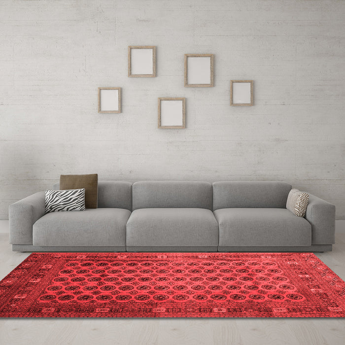 Country Red Washable Rugs