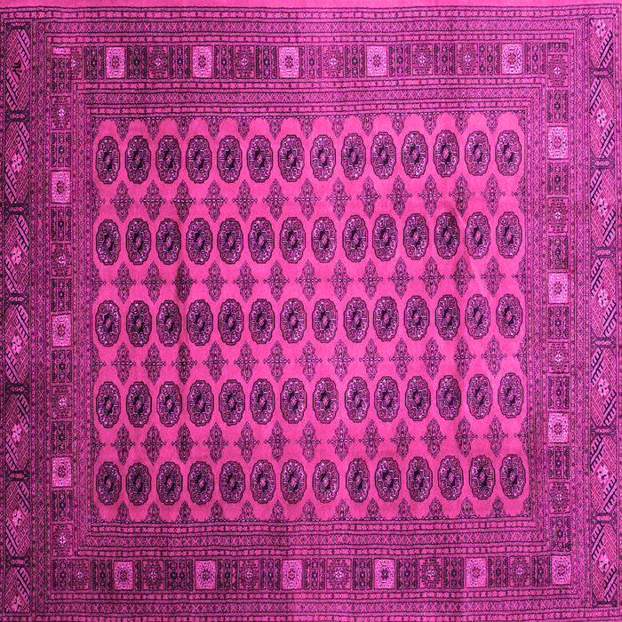 Square Machine Washable Southwestern Pink Country Rug, wshtr295pnk