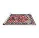 Sideview of Machine Washable Traditional Dark Raspberry Purple Rug, wshtr2960