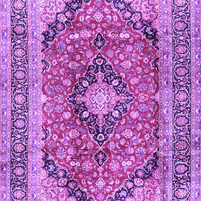 Machine Washable Medallion Purple Traditional Area Rugs, wshtr2960pur