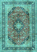 Medallion Turquoise Traditional Rug, tr2960turq