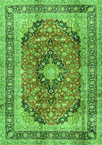 Medallion Green Traditional Rug, tr2960grn