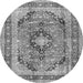 Square Medallion Gray Traditional Rug, tr2960gry