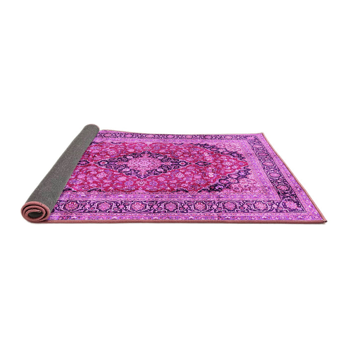Sideview of Medallion Pink Traditional Rug, tr2960pnk