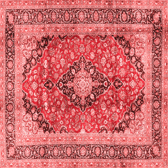 Machine Washable Medallion Red Traditional Rug, wshtr2960red