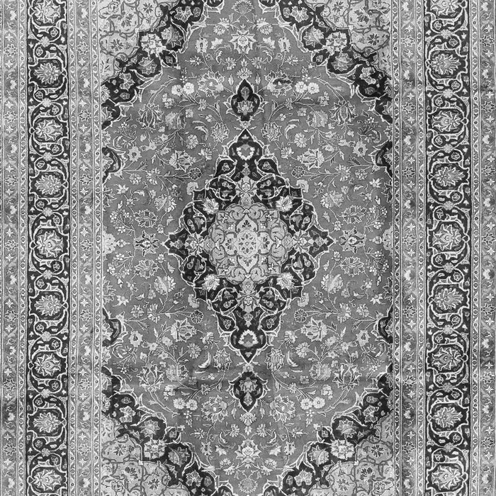 Serging Thickness of Machine Washable Medallion Gray Traditional Rug, wshtr2960gry