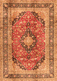 Medallion Orange Traditional Rug, tr2960org