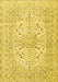 Machine Washable Persian Yellow Traditional Rug, wshtr2961yw