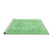 Sideview of Machine Washable Persian Emerald Green Traditional Area Rugs, wshtr2961emgrn