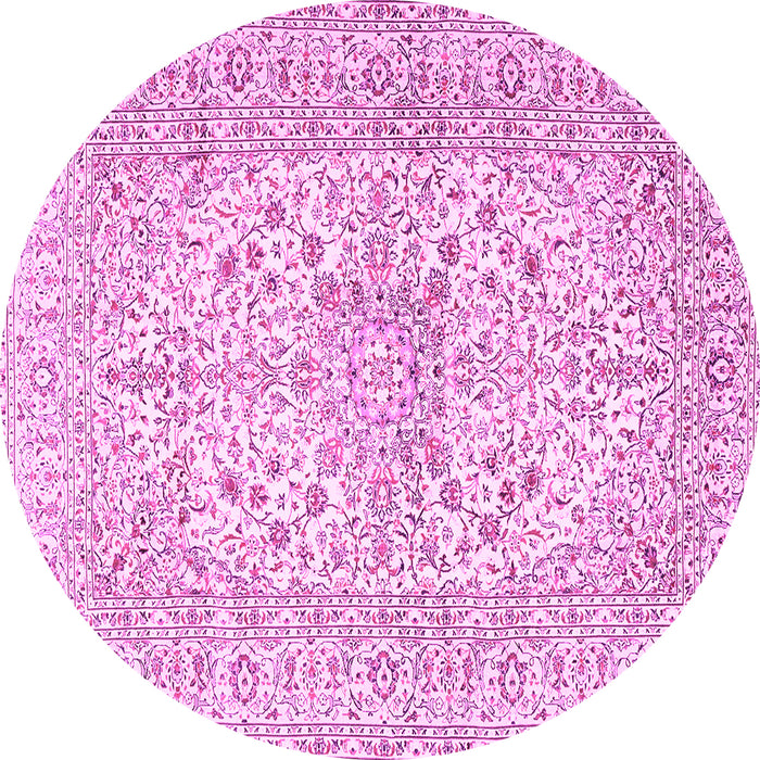 Round Persian Pink Traditional Rug, tr2961pnk