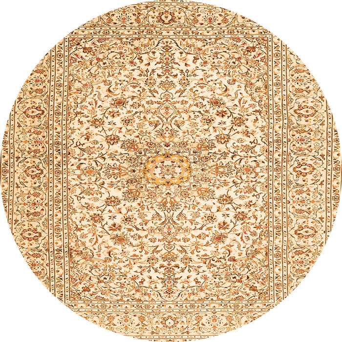 Machine Washable Persian Orange Traditional Area Rugs, wshtr2961org