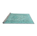 Sideview of Machine Washable Persian Light Blue Traditional Rug, wshtr2961lblu