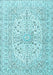 Machine Washable Persian Light Blue Traditional Rug, wshtr2961lblu