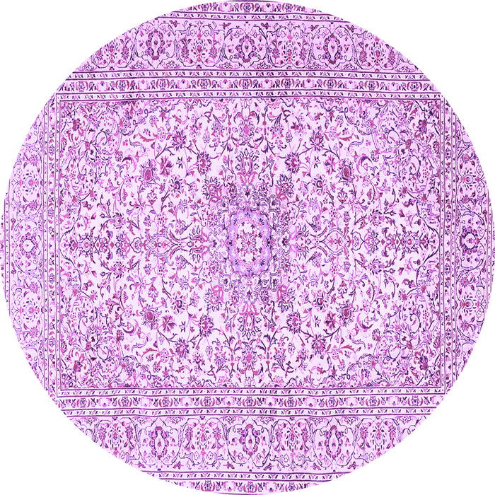Round Persian Purple Traditional Rug, tr2961pur