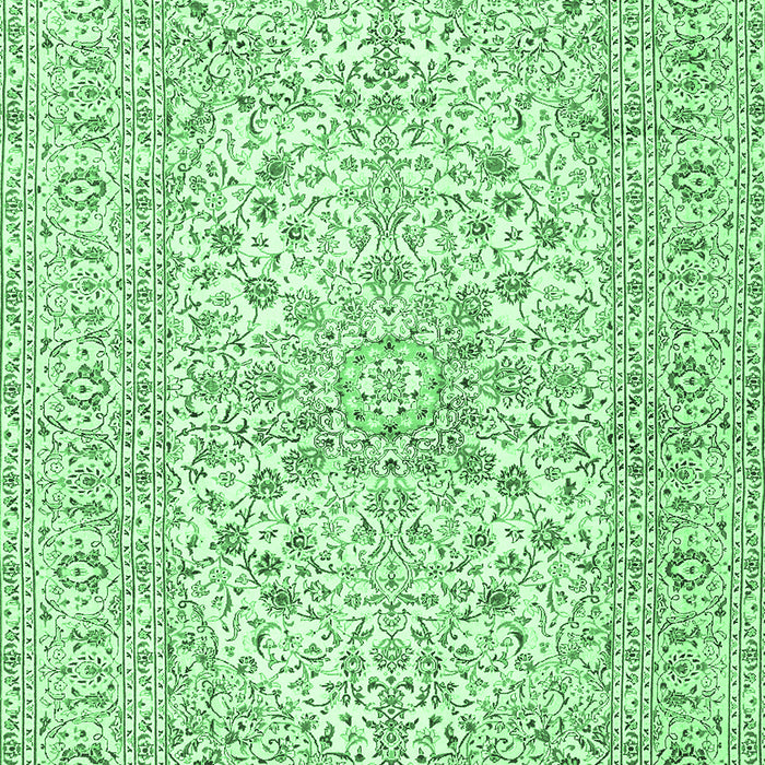 Machine Washable Persian Emerald Green Traditional Area Rugs, wshtr2961emgrn