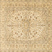 Square Machine Washable Persian Brown Traditional Rug, wshtr2961brn