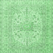 Square Persian Emerald Green Traditional Rug, tr2961emgrn