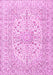 Machine Washable Persian Pink Traditional Rug, wshtr2961pnk