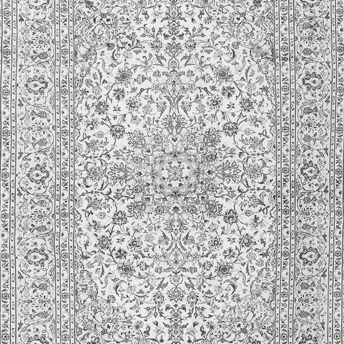 Serging Thickness of Machine Washable Persian Gray Traditional Rug, wshtr2961gry