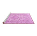 Sideview of Machine Washable Persian Pink Traditional Rug, wshtr2961pnk