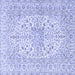 Square Persian Blue Traditional Rug, tr2961blu