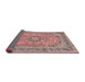 Sideview of Traditional Cherry Red Medallion Rug, tr2962