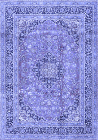 Medallion Blue Traditional Rug, tr2962blu