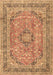 Medallion Brown Traditional Rug, tr2962brn