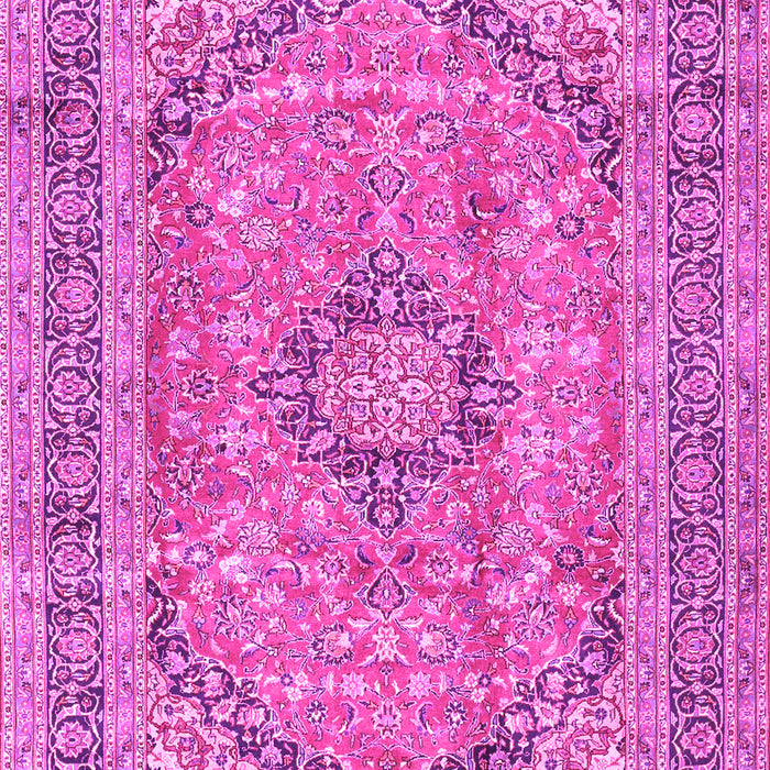 Machine Washable Medallion Pink Traditional Rug, wshtr2962pnk