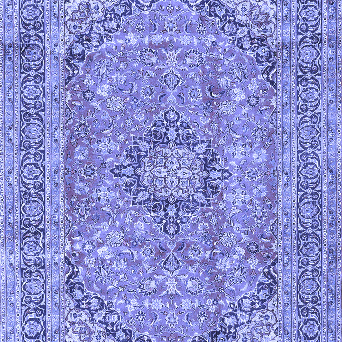 Machine Washable Medallion Blue Traditional Rug, wshtr2962blu
