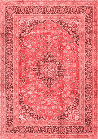 Medallion Red Traditional Rug, tr2962red