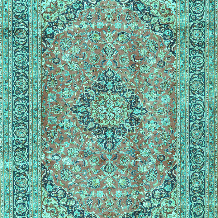Medallion Turquoise Traditional Rug, tr2962turq