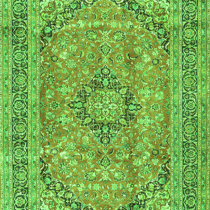 Medallion Green Traditional Rug, tr2962grn
