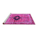 Sideview of Machine Washable Persian Purple Traditional Area Rugs, wshtr2963pur