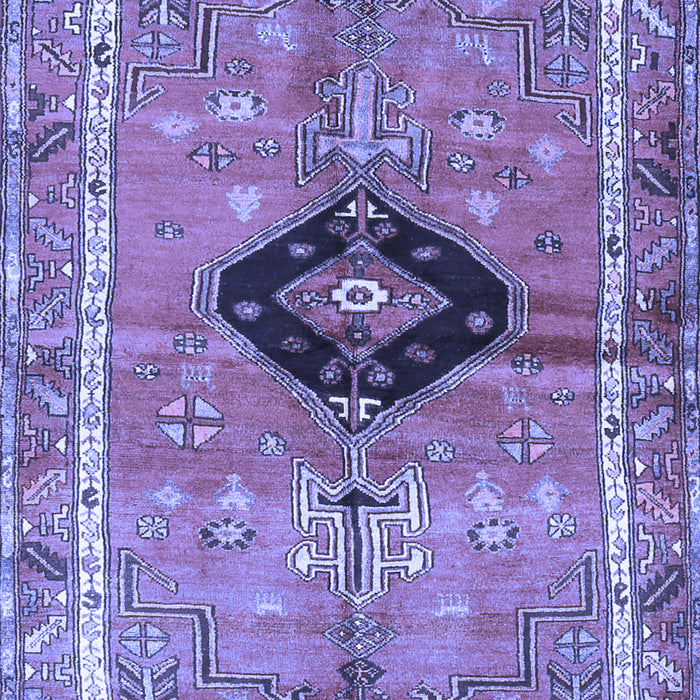 Machine Washable Persian Blue Traditional Rug, wshtr2963blu