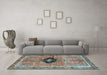 Machine Washable Persian Light Blue Traditional Rug in a Living Room, wshtr2963lblu