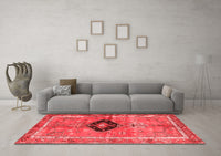 Machine Washable Persian Red Traditional Rug, wshtr2963red